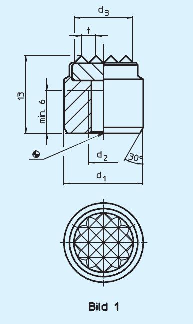 Halder 22620.0213 Hartmetalleinsatz mit Passungsaufnahme Ø 16, geriffelt - EH 22620 Hartmetalleinsatz mit Passungsaufnahme