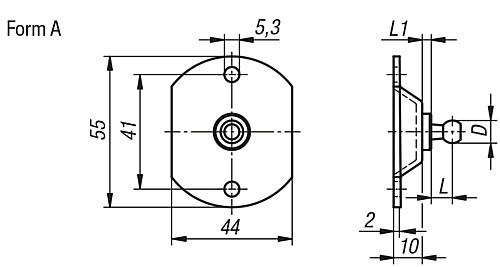 Norelem 27659-00855 RUNDBESCHLÄGE FORM A D=8 - Norelem 27659-A Rundbeschlaege Form A