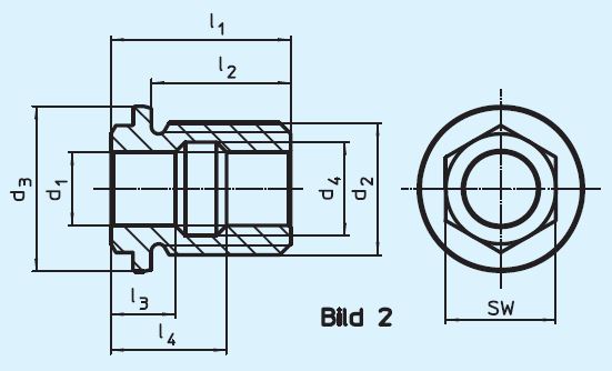 Halder 22400.0908 Aufnahmebuchse für Kugelsperrbolzen und SteckBolzen  Ø 8 x M 16 mit Innensechskant - EH 22400 Steckbolzen fuer Kugelsperrbolzen und Steckbolzen