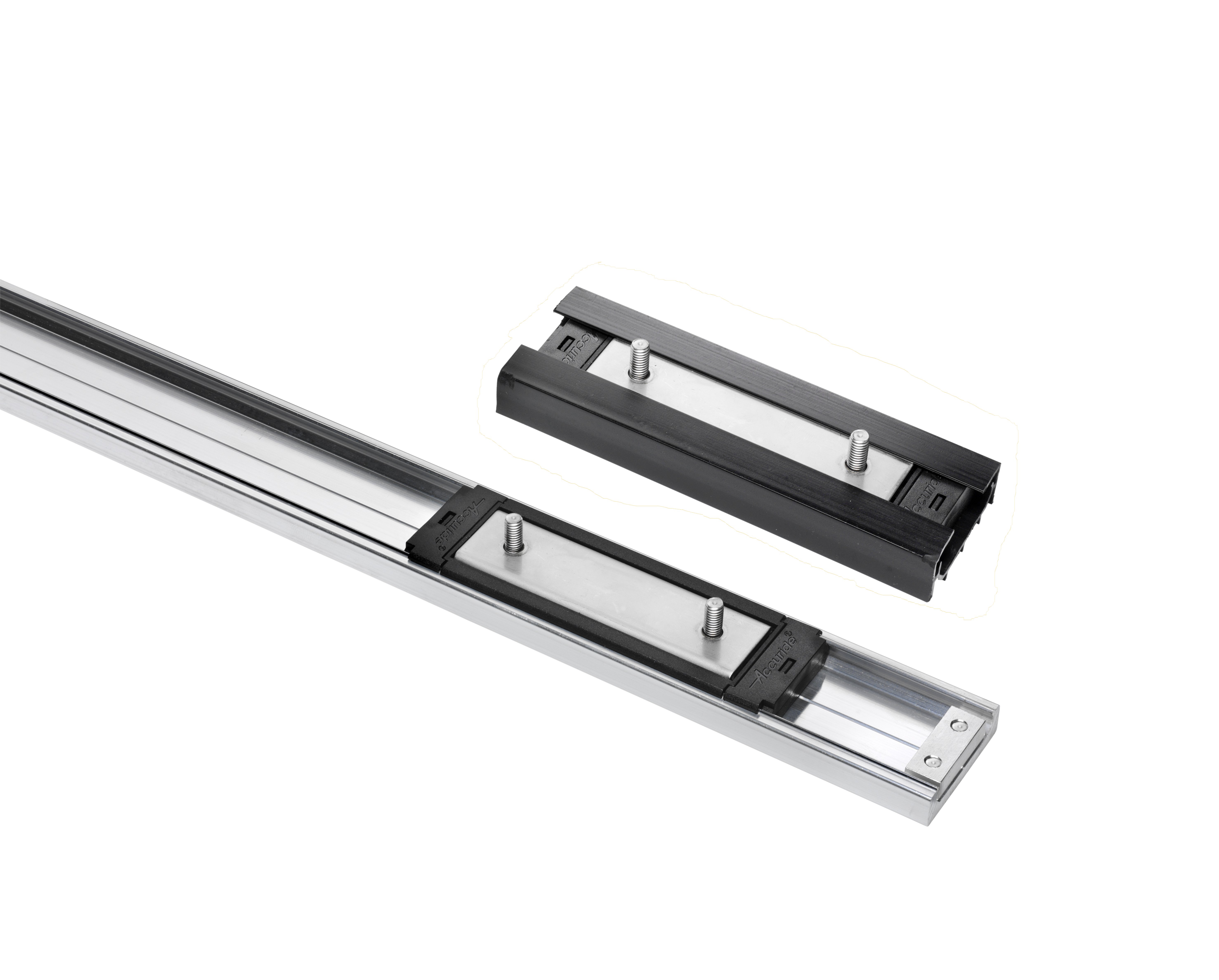 Accuride DA0115-0120RC Linearführung 1,2m Schiene ohne Befestigungslöcher, Aluminium - Accuride DA0115 RC Linearfuehrung bis 120kg