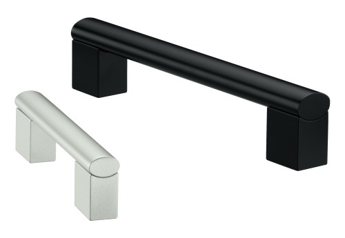 Leschhorn A7-13.F100.11 Rohrgriffe  frontseitige Befestigung A 100,  Schenkel natur, Griffsteg natur, - Griff aus Einzelelementen, komplett montiert - LE A7 Rohrgriffe - rueckseitigen Anschrauben