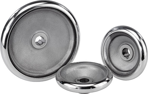Norelem 06279-0080X10 SCHEIBENHANDRAD ÄHNL. DIN 950, O.NUT, D1=80, D2=10 - Norelem 06279 Scheibenhandraeder aehnlich DIN 950 - aus Aluminium