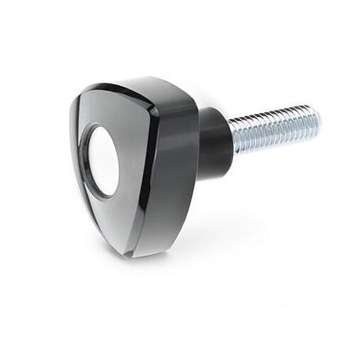 Ganter 5339-40-M8-50-SW ELESA DREIKANTGRIFF M.SCHRAUBE - GN 5339 Dreikantgriffschrauben - Kunststoff-Abbildung