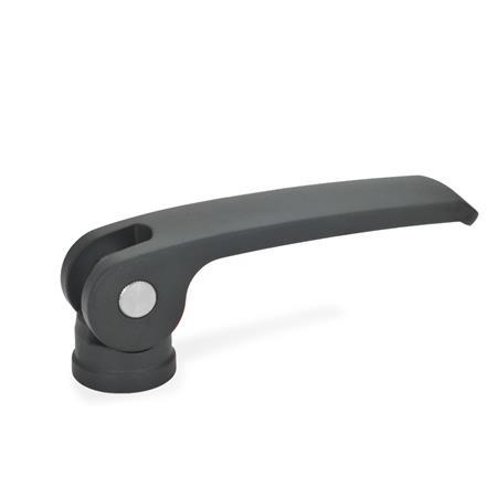 Ganter 927-82-M8-B-B EXZENTERSPANNER, AUFLAGESCHEIBE STARR, schwarz, - GN-927-Exzenterspanner-mit-Innengewinde-Hebel-Zink-Druckguss-Auflagescheibe-Kunststoff-Kunststoff-Au