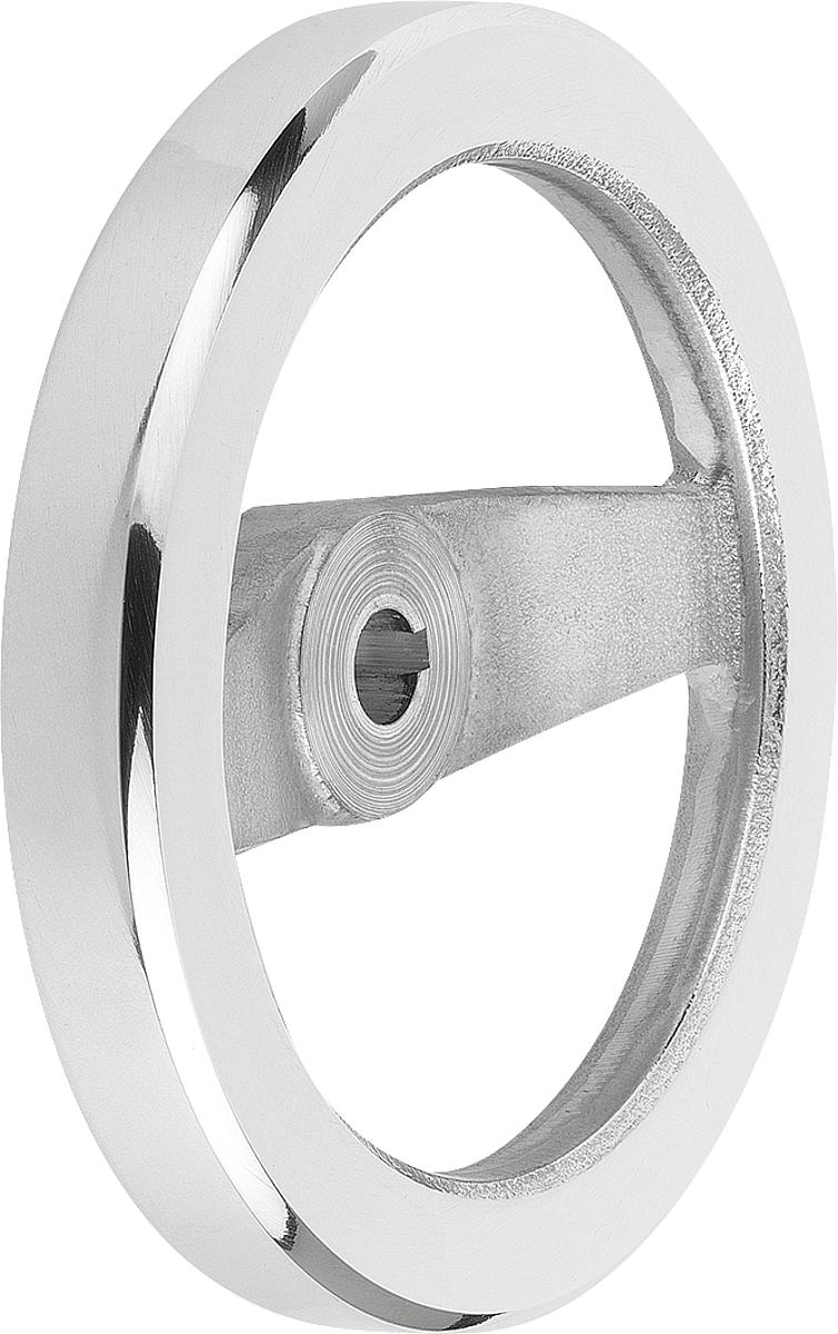 Norelem 06277-1080X10 2 SPEICHENHANDRAD ALU, O.GR.M.NUT, D1=80, D2=10 - 06277-1080X10 2 SPEICHENHANDRAD ALU - OHNE GRIFF - MIT NUT - D1 80 - D2 10