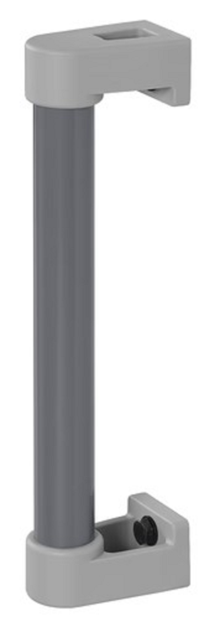 Leschhorn KRR-30-200-S84 Bügelgriffe Kunststoff POM, A 200, Griffsteg schwarz, Griffschenkel halbmatt, rückseitigen Anschrauben - LE RR-30 Buegelgriff Kunststoff POM