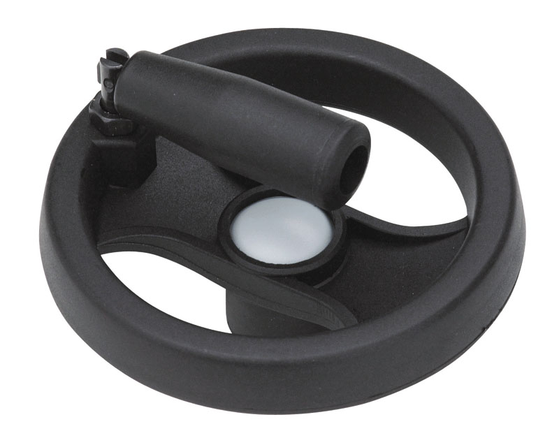 Leschhorn D208 Umleggriff-Handräder D 346; d 67,5; Bohrung d1 20; Kunststoff PA, schwarz - LE D208 Umleggriff-Handraeder - Kunststoff-EcoLine-Abbildung