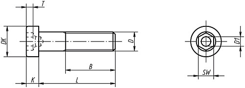 Leschhorn 6912-M6X25 D=M6, L=25, ZYLINDERSCHRAUBE DIN 6912 Festigkeitsklasse 10.9 - Norelem 07161 Zylinderschrauben mit Innensechskant - niedriger Kopf DIN 6912