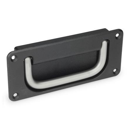 Ganter 425.8-100-CR-SR-A Schalen Klappgriffe - GN-425-8-Schalen-Klappgriffe-Edelstahl-SW-schwarz-RAL-9005-strukturmatt