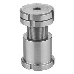 Leschhorn 12201.33,0x70 Nivellierelemente hoch, d1= 33,0, d2= 70, l1=77 Hub 29 mm, Tragfähigkeit 53 KN, für Schraube M30, mit Kontermutter - 12201 Nivellierfuesse hoch mit Kontermutter