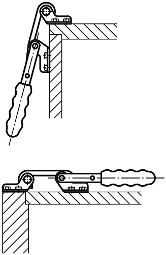 Kipp K0079.0130 HAKENSPANNER HORIZONTAL, P=130 daN - KIPP K0079 Hakenspanner horizontal mit Gegenhalte