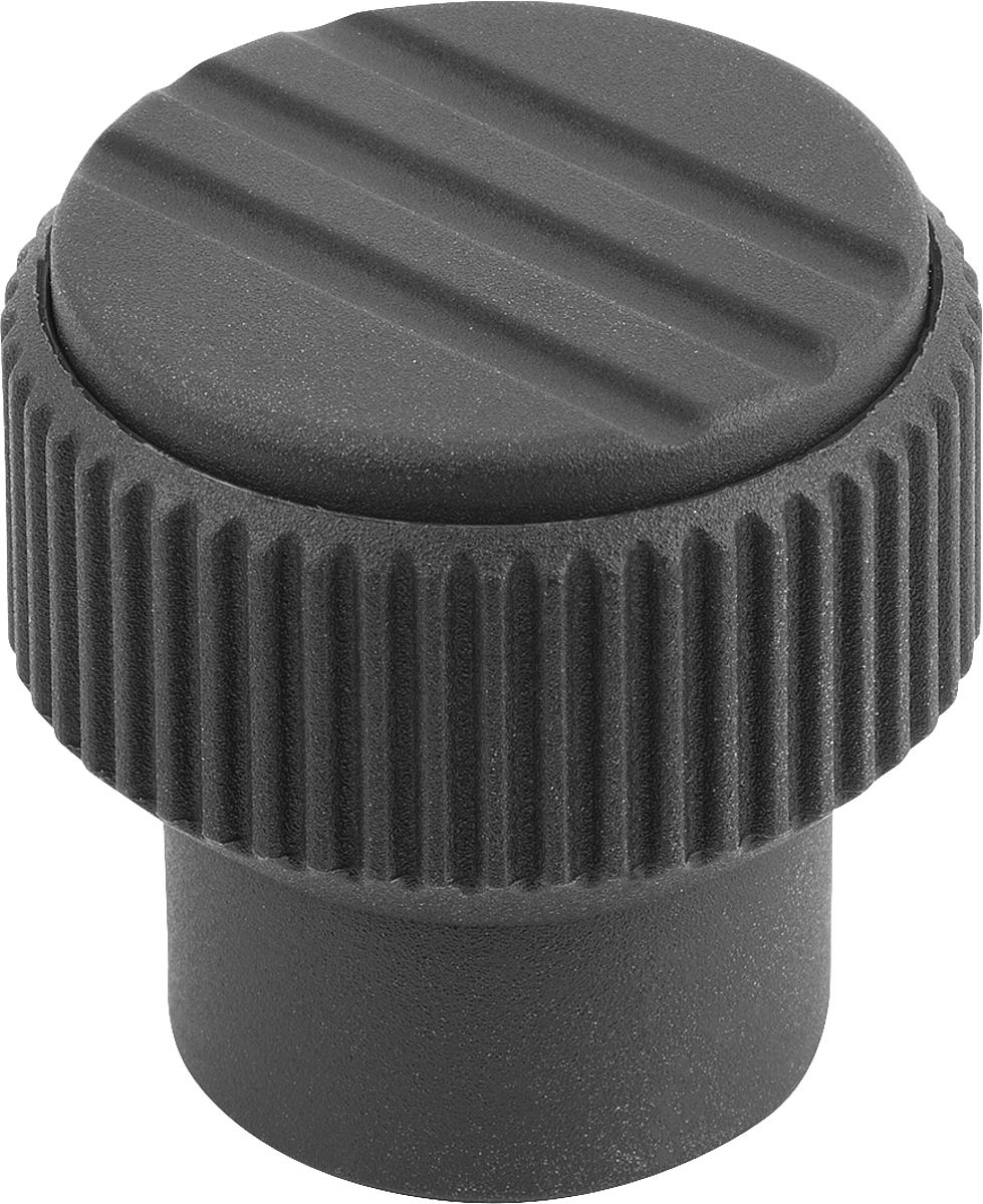 Kipp K0247.106 NOVO.GRIP RÄNDELKNOPF GR.1  M6,  DECKEL SCHWARZGRAU - K0247-106 NOVO GRIP RAENDELKNOPF GR 1 M6 - DECKEL SCHWARZGRAU