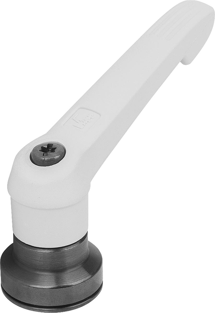 Kipp K1597.31088 KLEMMHEBEL MIT SPANNKRAFTVERSTÄRKER, GR.3, M10, KUNSTSTOFF GRAU RAL7035, KOMP:STAHL BRÜNIERT - K1597-31088 KLEMMHEBEL-SPANNKRAFTVERSTAERKER -GR 3 -M10 -KUNSTSTOFF GRAU RAL7035 -KOMP STAHL