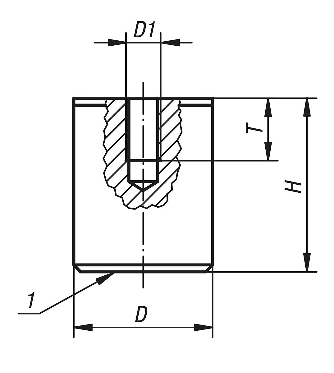 Norelem 09094-01 TOPF MAGNET, D=17, L=16, - NLM 09094 Topf Magnete - Massblatt