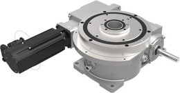DESTACO 601RDM12H24-120 RDM Rundschalttische, Schneckengetrieb integrierter Rutschkupplung (Untersetzung 7:1-100:1), doppelseitige Eingangswelle mit Schaltkurve & Endschalter, DurchgangsØ 44 mm, Schaltteller 165m, r-gängiger Kurve, 12 Stops, Schaltwß= 120 - 601RDM Schrittschaltgetriebe
