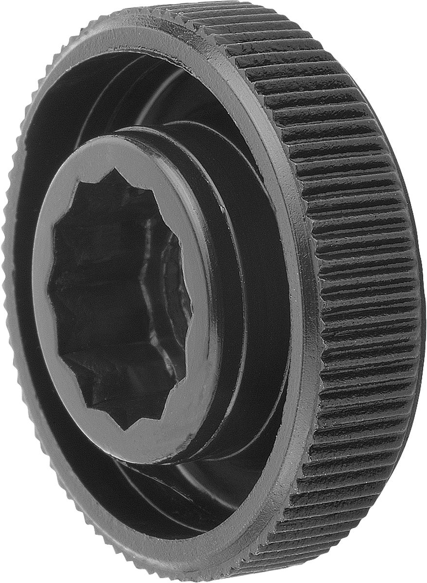 Norelem 06131-00100 RÄNDELKNOPF FÜR SECHSKANTSCHRAUBEN,D1=36 H=10, FORM:A POM, SCHWARZ, FÜR M10, SW=17 - 06131-00100 RAENDELKNOPF FUER SECHSKANTSCHRAUBEN - D1 36 H 10 - FORM A POM - SCHWARZ - FUER M10 - SW