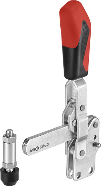 AMF 6806-3 Senkrechtspanner mit rotem Handgriff, Größe : 3, F1: 1,4 kN, F2: 2,5 kN - LE 6806 Senkrechtspanner -Abbildung