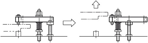 Kipp K0838.08063 VERSCHIEBBARES SPANNEISEN A=63, H=M8, - KIPP K0838 Spanneisen verschiebbar