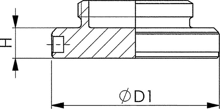 AMF 6406M Magnetfuß, D1: 55, H: 10 - LE 6406M Magnetfuss -Skizze