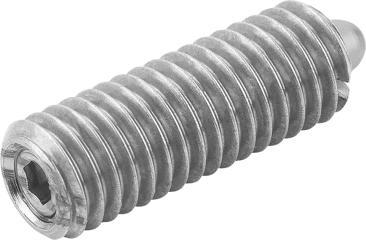 Norelem 03010-216 FEDERNDES DRUCKSTÜCK  M16     EDELSTAHL, KUGEL, VERSTÄRKTE FEDERKRAFT - 03010-216 FEDERNDES DRUCKSTUECK  M16     EDELSTAHL - KUGEL - VERSTAERKTE FEDERKRAFT