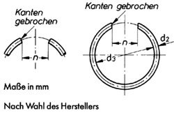Leschhorn 09133.CR13 Runddraht-Sprengringe, d6= 11,2 mm  (1 VPE = 100 St.) - Sprengring R - TZ