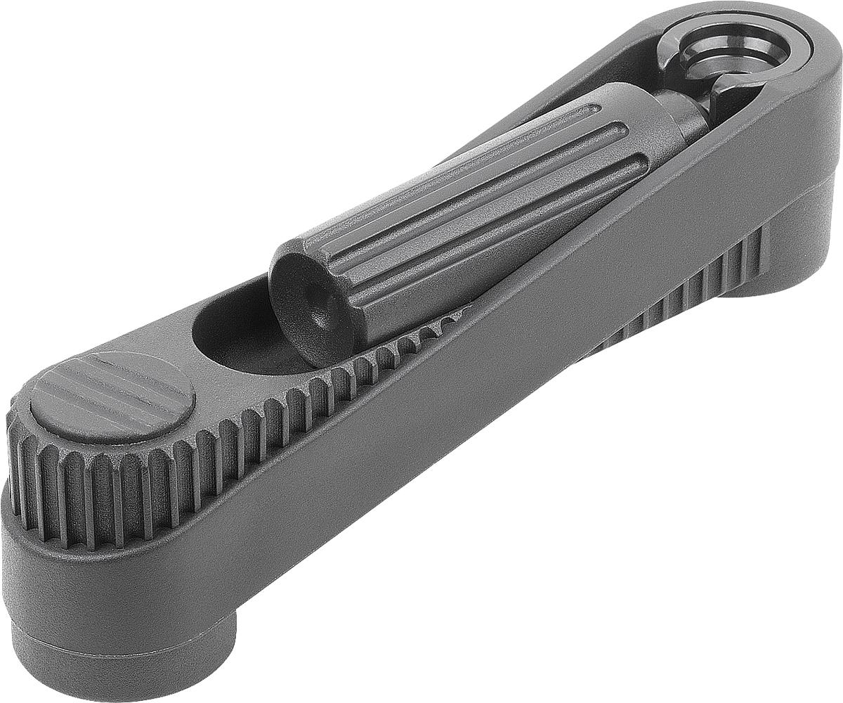 Kipp K0266.1314 NOVO.GRIP HANDKURBEL ZYL.GRIFF UMLEGBAR, GR.3, A=125, D=14H7 - K0266-1314 NOVO GRIP HANDKURBEL ZYLINDERGRIFF UMLEGBAR - GR 3 - A 125 - D 14H7