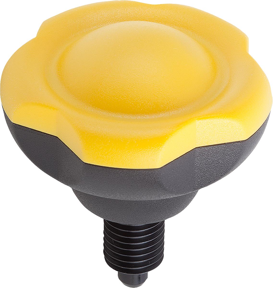 Kipp K0245.14107 ARRETIER  UND SPANNGRIFF GR.4, D=63, M20X1.5, DECKEL RAPSGELB - K0245-14107 ARRETIER UND SPANNGRIFF GR 4 - D 63 - M20X1-5 - DECKEL RAPSGELB