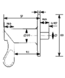 Leschhorn SAZ 1014 Federriegel, Ø 10 mm, Hub= 14 mm,  mit Flansch - TZ-SAZ