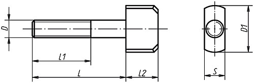 Norelem 07570-12 RIEGELSCHRAUBE  M12 - Norelem 07570 Riegelschrauben