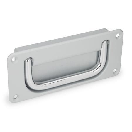 Ganter 425.8-100-CR-SR-A Schalen Klappgriffe - GN-425.8-Schalen-Klappgriffe-Stahl-verchromt-SR-silber-RAL-9006-strukturmatt