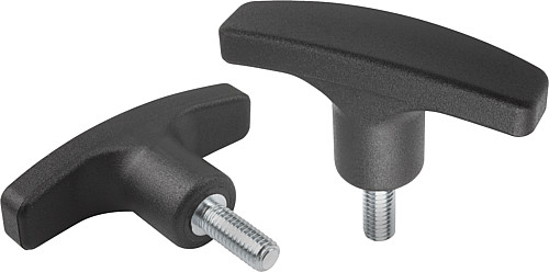 Kipp K0180.24005X15 T GRIFF  A=40  M5X15, - KIPP K0180-AG T Griffe Aussengewinde