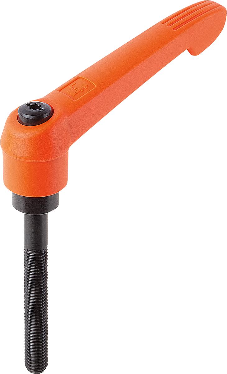 Norelem 06610-5162X90 KLEMMHEBEL GR.5  M16X90, GRIFFHEBEL ORANGE - 06610-5162X90 KLEMMHEBEL GR-5  M16X90 - GRIFFHEBEL ORANGE