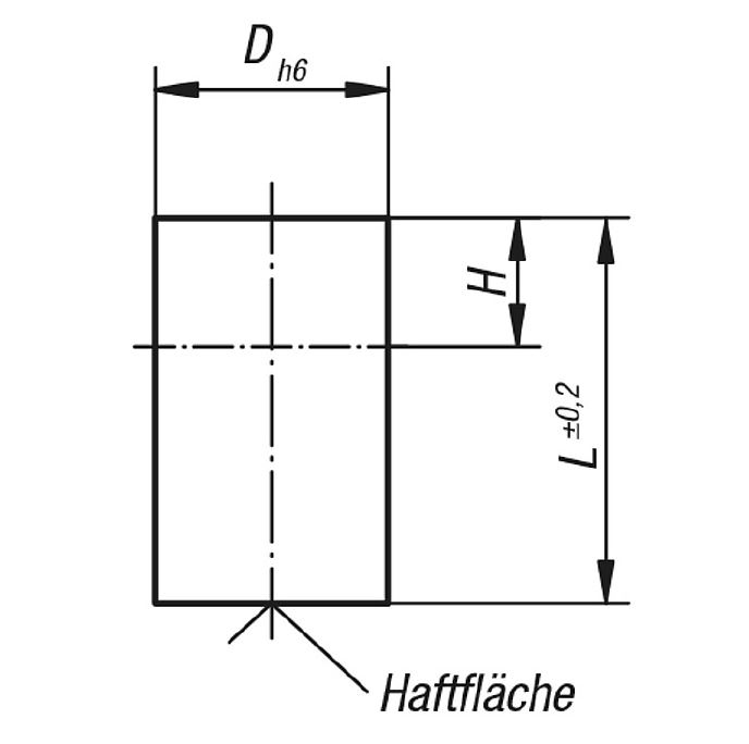 Norelem 09060-01 HALTEMAGNET RUND, STABGREIFER, D=6, L=10 - Norelem 09060 Haltemagnete rund -Stabgreifer- technsiche Zeichnung