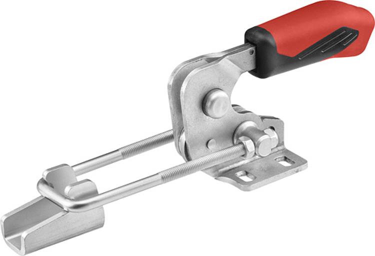 AMF 6848HSNI-4 Verschlussspanner horizontal mit rotem Handgriff und Sicherheitsverriegelung, Größe : 4, F1: 7,0 kN - LE 6848HSNI Verschlussspanner horizontal mit Sicherheitsverriegelung-Abbildung
