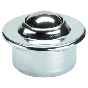 Halder 22750.0032 Kugel rolle mit Stahlblechgehäuse Ø 45 ± 0,080,  alle Teile verzinkt, Kugel  aus rostfreiem Stahl - Kugelrolle mit Stahlblechgehaeuse - Durchmesser 18 - Deckel und Gehaeuse verzinkt