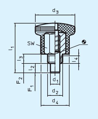 Halder 22110.0044 Rastbolzen Miniraster Ø 4, ohne Arretierung, rostfreier Stahl - EH 22110 Rastbolzen Miniraster
