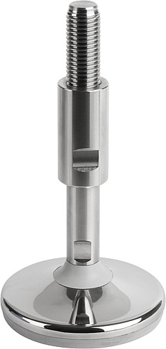 Kipp K0741.08016X143 STELLFUß EDELSTAHL  FÜR HYGIENEBEREICH, D=80, M16x143 - KIPP K0741 Stellfuesse Edelstahl fuer Hygienebereich