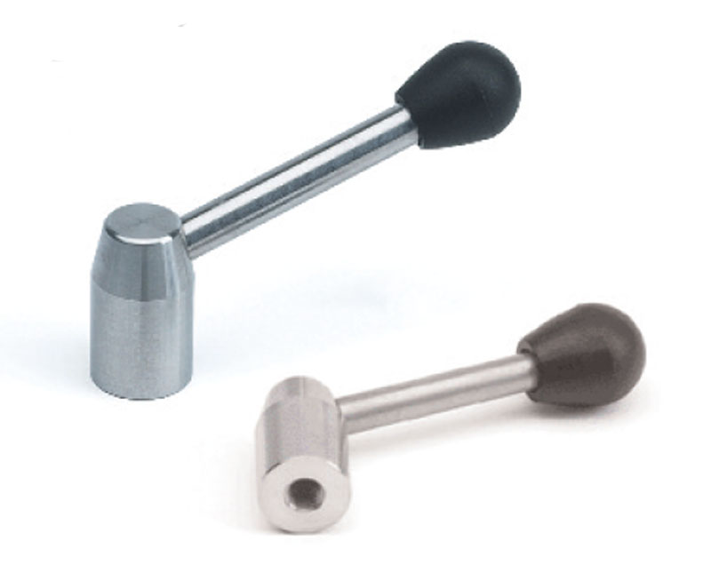 Leschhorn W502 verstellbare Spannhebel d 20; R 70; H 34; d1 8; H- Vernickelt - Boteco W502 verstellbare Spannhebel