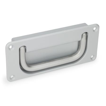 Ganter 425.8-100-NI-SR-A Schalen Klappgriffe - GN-425.8-Schalen-Klappgriffe-SR-silber-RAL-9006-strukturmatt-Edelstahl
