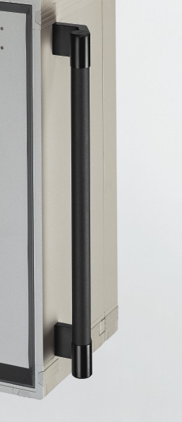 Leschhorn W2-30.300.54   Kommandogehäuse-Griffe A 300,  Schenkel schwarz / Rohr pulverbeschichtet schwarz Griff aus Einzelelementen, komplett montiert - Leschhorn W2 Kommandogehaeuse-Griffe