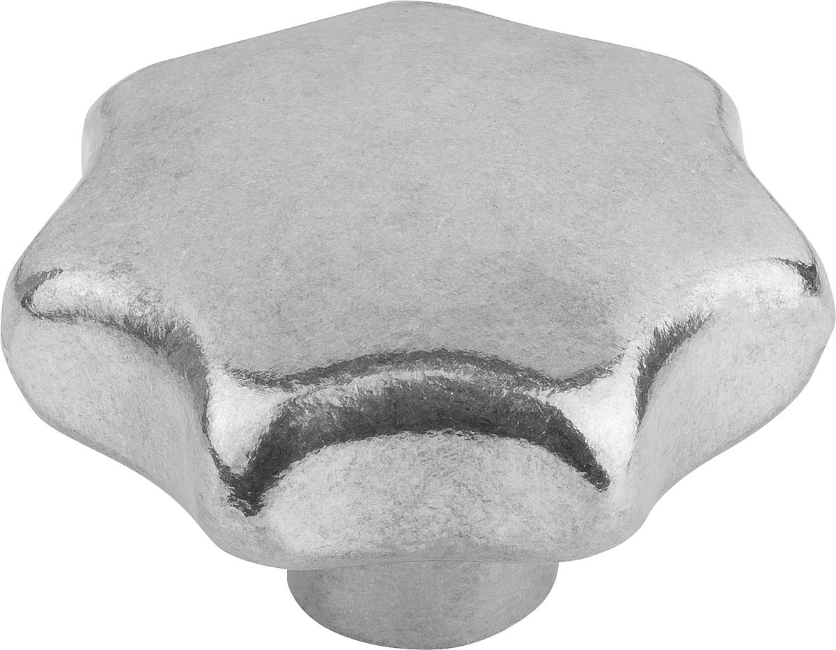 Kipp K0149.35010 STERNGRIFF FORM C, D1=50, D4=10H7, ALU, GEROMMELT - K0149-35010 STERNGRIFF FORM C - D1 50 - D4 10H7 - ALU - GEROMMELT