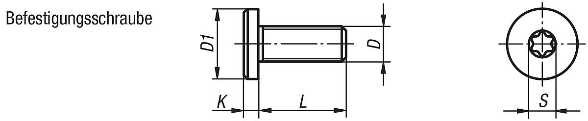 Norelem 21320-0408 BEFESTIGUNGSSCHRAUBE M4, - LE 21320-B Befestigungsschrauben - Massblatt