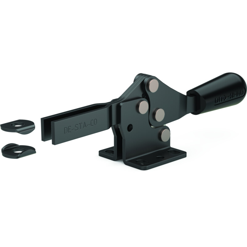DESTACO 217-U Horizontalspanner Haltekraft 900N, Öffnungswinkel 90° - 217-U-L-BLK Horizontalspanner - offener Spannarm - Fuss abgewinkelt - ohne Spindel - schwarz