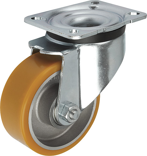 Norelem 95028-10040 LENKROLLE OHNE FESTSTELLSYSTEM, POLYURETHAN, KOMP:STAHL, D=100, B=40 - Norelem 95028-L Lenkrolle