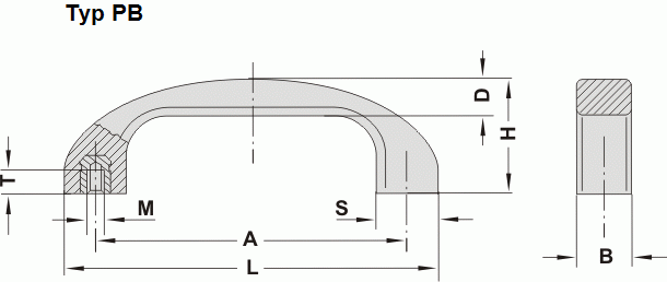 Leschhorn PB-22.120.84   Polyamid Bügelgriffe A 120, schwarz - Leschhorn PB Polyamid Buegelgriffe