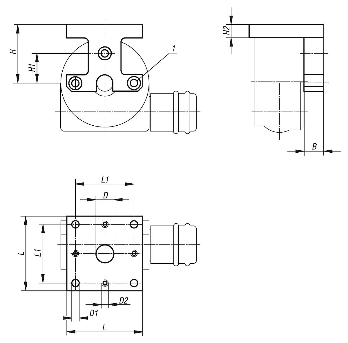 Norelem 21162-12 SCHWENKWINKEL, - NLM 21162 Schwenkwinkel - Massblatt