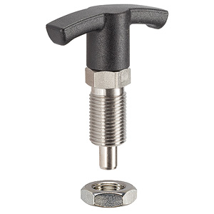 Halder 22110.0826 Rastbolzen kompakt mit Sechskantbund Ø 8 x 12 mit T-Griff, Stahl - Rastbolzen kompakt Rastbolzen kompakt mit Sechskantbund Durchmesser 6 x 9 mit T-Griff - Stahl Stahl