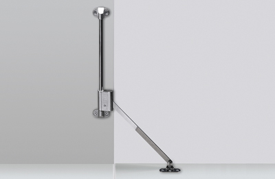 Leschhorn Klappenhalter Klassik D 290, Lichte Korpushöhe 290-340 mm, Stahl, Zinkdruckguss vernickelt,  max. 4 Kg, rechts - LE70158 Klappenhalter Klassik