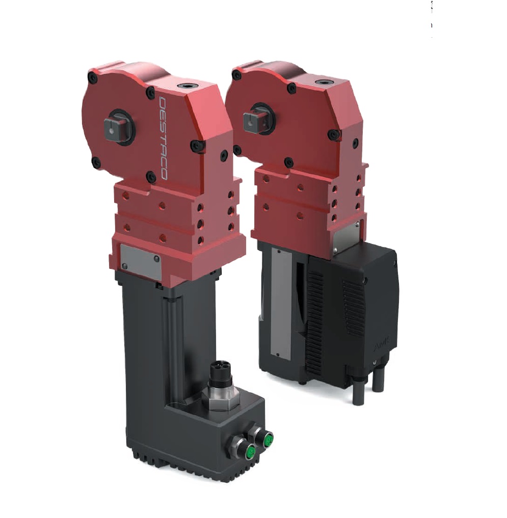 DESTACO 92W-103000101 Elektrische Kraftspanner, 03 - Welle 10mm lang, 01 - Gehäuseausführung für 400V-Motor, 01 - Servoantrieb, dezentral 400V - DESTACO 92W Serie Elektrische Kraftspanner-Abb2