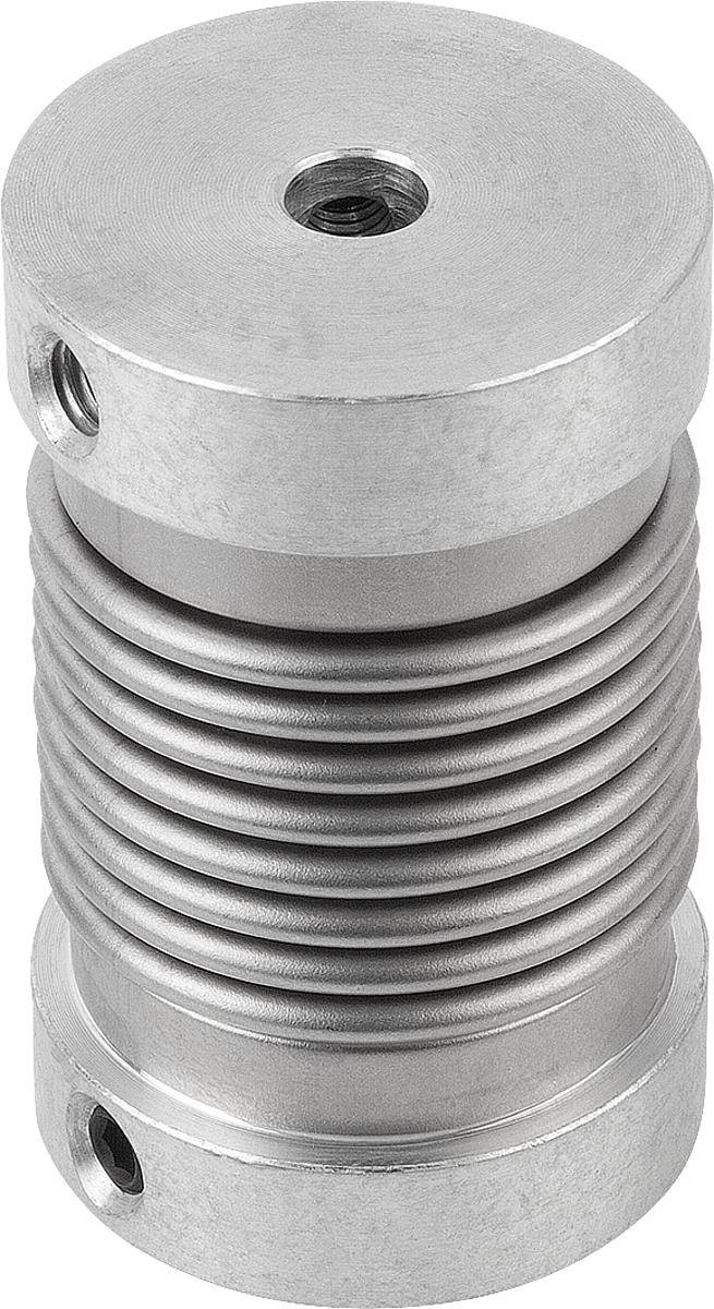 Norelem 23002-0080 METALLBALGKUPPLUNG, GR. 8, VORGEBOHRT D1+D2=6 - 23002-0080 METALLBALGKUPPLUNG - GR- 8 - VORGEBOHRT D1 D2 6